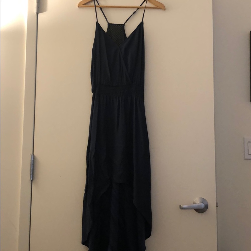 Parker Navy/Black maxi with graduated front hem